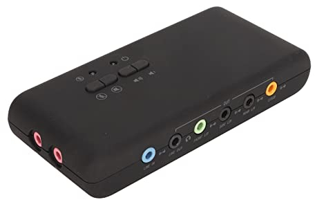 Zunate Carte Son Externe USB 7.1, DAC USB et Carte Son Ampli, Double Entrée Micro 3,5 Mm, Entrée Optique, Sortie Optique, pour Système de Haut-parleurs D'ordinateur Portable PC