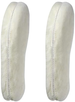Yusimu 2 Paar Lammfell Einlegesohlen für Damen und Herren, Hochwertige Winter Schuheinlagen, Thermo Einlegesohlen aus Wolle für warmen und bequemen Fußkomfort im Winter,37 Weiß