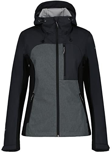 Icepeak Broadus Softshelljacke für Damen leicht und Wasserabweisend, Farbe:Grau, Größe:46
