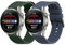 kwmobile 2X Sportarmband kompatibel mit Huawei Watch 4 Pro/Watch 4 / Watch 3 Pro/Watch 3 Armband - Fitnesstracker Band Set aus TPU Silikon