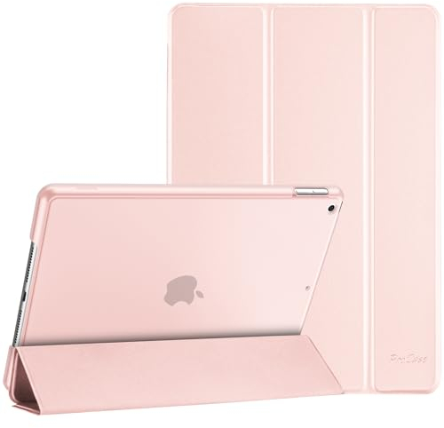 ProCase Hülle für iPad 9./8./7. Generation 10,2 Zoll 2021 2020 2019, Schutzhülle Smart Case Cover Kompatibel mit iPad 9/8/7 -Hellrosa