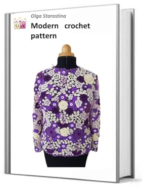 Crochet pullover pattern , irish crochet flower pattern . (Modern Irish Crochet Lace Pattern) (English Edition)