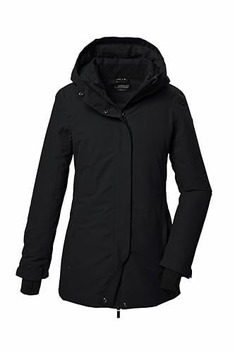 killtec Damen Funktionsparka/Parka mit Kapuze KOW 93 WMN PKR, schwarz, 36, 41817-000
