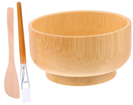 DOITOOL 1 Jeu bol de masque en bois soins de la peau masques bols en silicone pour soins du visage bol de masque de beauté bol à outils de masque de bricolage cosmétique Az