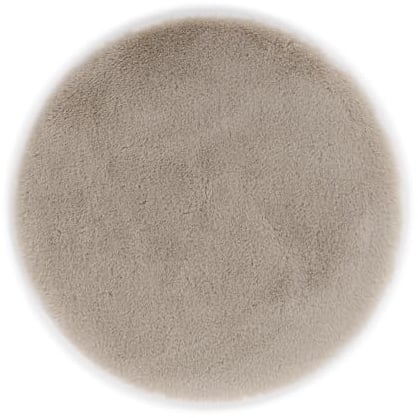 Astra Hochwertiger Kunstfell Teppich flauschig - Teppich Wohnzimmer - Hochflorteppich Lammfell Schaffell Accessoire - Dekofell beige Rund Ø 35 cm