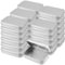 ZEONHAK 30pcs Silver Rectangular Metal Hinged Tin Box with Lid, 94 x 61 x 20mm, Storage Box for Candies & Small Items