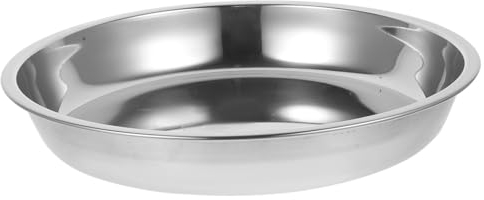 GRADENEVE Pastelería Plato De Acero Inoxidable Platos De Cocina Plato De Pasta De Acero Inoxidable Plato Para Servir Aperitivos Cocina Plato Para Servir Plato De Metal Plato De Aperitivos