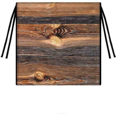 Bertoni Sitzkissen Gartenstuhl Stuhlkissen Outdoor Codura Wasserdicht 40 x 40 cm Sitzauflage Gartenmöbel Abnehmbarer Bezug Waschbar Wood Tip