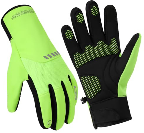 Vilico Winterhandschuhe Touchscreen Wasserdicht Warm Fahrrad | Thermo Winterhandschuhe für Herren Damen, Fleece Gefüttert, Rutschfest Silikon, für Motorrad Ski Laufen Wandern Angeln