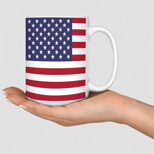 Wodevor Divertidas tazas de café de Estados Unidos de América, taza de café con bandera de regalo para viajeros, tazas de cerámica motivacionales, regalos para hombres, abuelas, niños, padres, 15