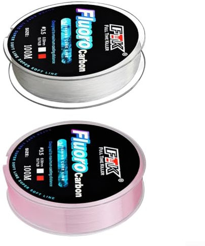 Refract Light Like Water, Undetectable to Fish, 100M Fluorocarbon Fishing Lure Line (3.0-0.28mm-14.85LB Green)