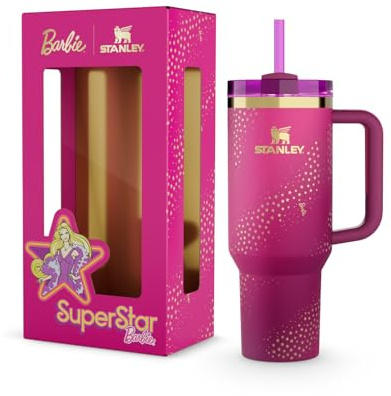 STANLEY Quencher H2.0 Flow State Tumbler, 40 oz, 70's Superstar | Handle and Straw | 3-Position Lid | Cup Holder Compatible for Travel | Insulated Stainless Steel Cup | BPA-Free
