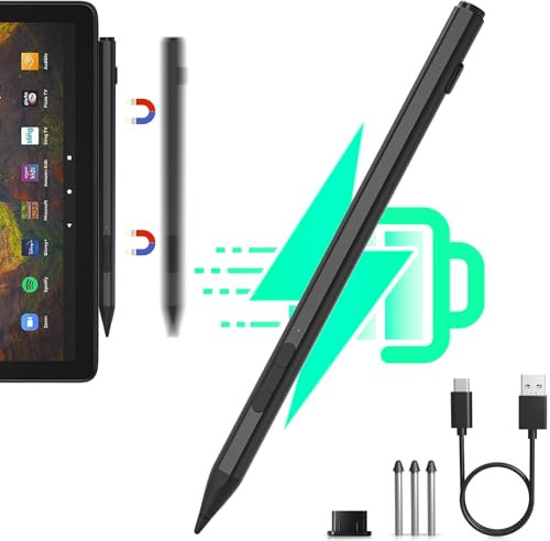 USI 2.0 Stylet pour Chromebook, USI 2.0 Stylus pour Fire Max 11 Tablet, Lenovo Chromebook Duet Stylet Pen, Acer Chromebook Spin 314, Usi Chromebook avec Sensibilité 4096 et USB-C Fast Charge