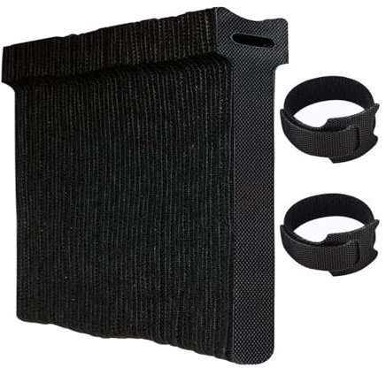 120 Pcs Cable Ties Reusable, Wire Organiser, Small Cable Ties, Hook and Loop Straps, Long Cable Ties, for Organizing Cords, PC Cable Management, 150mm