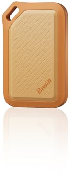 BIWIN PR2000 External SSD 2TB, Up to 2000 MB/s, IP67 Dust & Waterproof Portable SSD, Up to 3m Drop Protection, Supports 4K 60FPS ProRes Record, USB-C USB3.2 Gen2x2, Orange