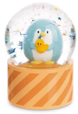 NICI Schüttelkugel mymochi Pinguin Waddle 6,5cm - orange - Kawaii Deko-Zubehör, Schneekugel, Glimmerkugel, Glaskugel – Geschenkidee für Freundschaft | 61826
