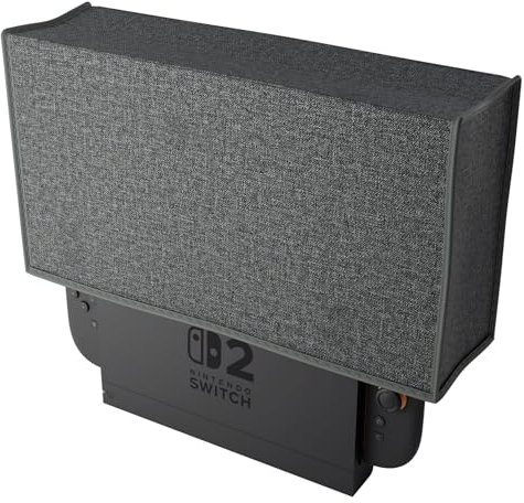 PlayVital Staubschutzhülle für Nintendo Switch 2, kratzfeste Hülle, wasserdichte Cover Tasche für Nintendo Switch 2 Konsole und Ladestation-Grau