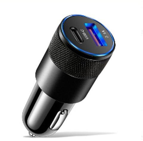 38W Zigarettenanzünder USB C+PD Adapter Auto,2-Port Typ-C Kfz-Netzteil,Auto Ladegerät Adapter Zigarettenanzünder Verteiler Steckdose,Kompatibel mit iPhone, Android, Samsung, Tablet