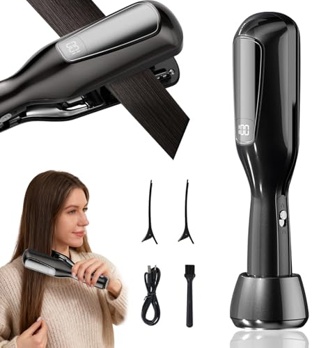 Mini Kabelloser Haarschneider mit Spliss, Tragbarer Wiederaufladbarer Haarspitzen-Entferner mit Haarpflege, Leistungsanzeige Haarschneider mit Spliss, entfernt Spliss und geschädigtes Haar (A)