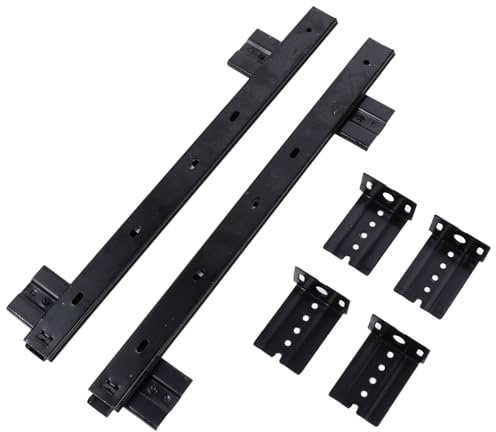 SOIMISS Keyboard Drawer Slide Pair Adjustable 27Cm Length Bearing Metal Rails for Office Desk Keyboard Tray Runners