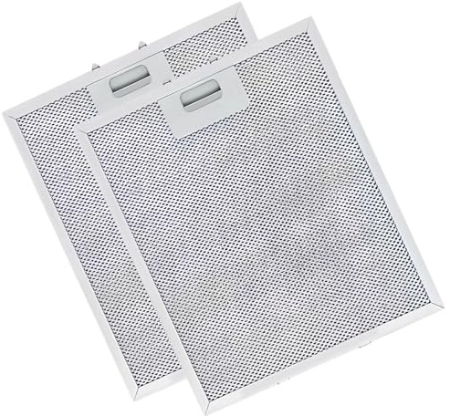XBAIPIN 2 filtri per cappa aspirante a 5 strati, 260 x 320 x 9 mm, filtro antigrasso in alluminio di alta qualità per cappe da cucina, universali, compatibili per ristoranti e casa (argento)