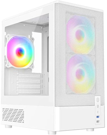 Vortex Core Lite V5 Gaming Desktop PC | GeForce GTX 1070 8GB | Ryzen 5 3600 6-Core | 16GB DDR4 RAM | 500GB NVMe SSD | Windows 11 Home | 1080p Gaming Computer UK Built (White)
