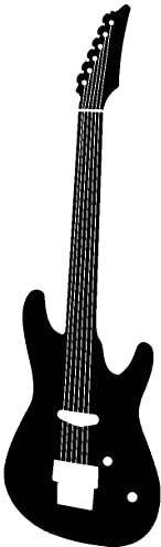 Samunshi® Wandtattoo E - Gitarre Wandtattoo Wohnzimmer Deko Music