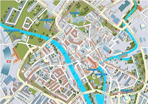 Grovely York - Views from Above Britain -1000 Piece Map Puzzle