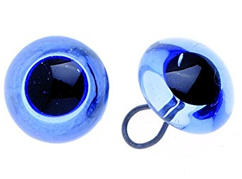 GLOREX Augen Glas/Oese, Mehreres, Blau, 13,5 x 8 x 1 cm, 50-Einheiten