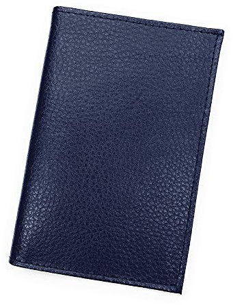 LOLUNA® Etui Carte Grise Cuir, permis Conduire Voiture, identité et Assurance - 4 Volets - Plusieurs Couleur Homme et Femme (Bleu Marine)