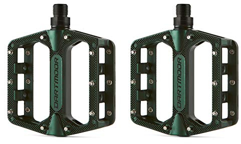 Dartmoor Stream Flache Pedale aus Aluminium, Pfadfindergrün, 90x95mm