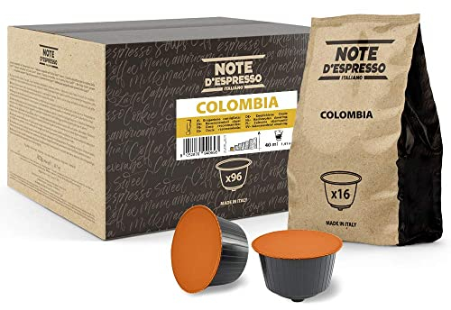 Note d'Espresso - Colombia - Cápsulas de Café compatibles con Cafeteras NESCAFE'* DOLCE GUSTO* - 96 caps