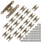 20 Pcs Scharniere Antik, Antike Scharniere, Scharnier für Kiste, Scharnier Vintage, Scharnier Kiste, Alte Scharniere Für Schrank-Türen,Truhen,Kisten,Dosen im Vintage Stil(Bronze)