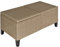 Outsunny Polyrattan Beistelltisch Garten Couchtisch Gartentisch Balkontisch ausziehbar Stahl Khaki 103 x 50 x 45,5 cm