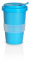 Mahlwerck Kaffeebecher to go, Porzellan Coffee-to-go Becher, mit Deckel, 400 ml, matt hellblau