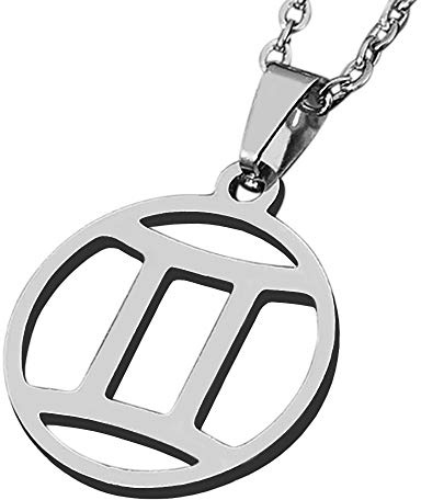 ZENSE - Sternzeichen-Halskette für Männer, Durchmesser 2 cm, mit Kette