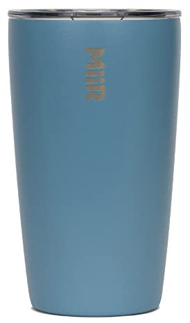 MiiR, Becher, vakuumisoliert, Edelstahl mit Schiebedeckel, Becherhalter kompatibel & BPA-frei, Zuhause, 450 ml
