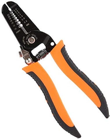 01 02 015 Wire Stripper, Easy To Carry Small Body Professional Heavy Duty Wire Stripper Cutter for Electronic And Automotive Repairs for Electrical Wiring Work