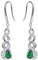 Qings Orecchini Pietra Portafortuna Infinito - Orecchini Verde Smeraldo Maggio Pendenti Donna Argento 925 Zirconia Cubica Orecchini Scintillanti Twist Stroili Regalo di Gioielli per Ragazze Donne