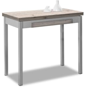 ASTIMESA Tipo Libro Mesa de Cocina, Metal, Amundsen, 90x50cm