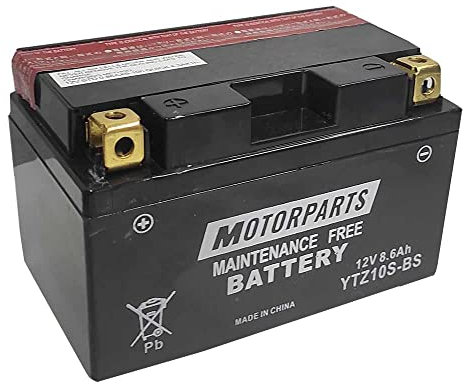 BATTERIA MOTORPARTS MINARELLI BATTERIA YTZ10S-BS 12V 8,6AH COMPATIBILE CON SYM VS 150 4T-4V 06 > 06 SENZA MANUTENZIONE COMPLETA SPECIFICA MOTO SCOOTER