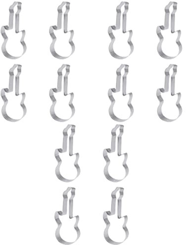 TOYANDONA 12pièces Emporte Acier Inoxydable Forme De Guitare Pour Décoration De Gâteaux Et Biscuits Outils De Pâtisserie Et Facile à Nettoyer