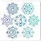 GORGECRAFT Chakra-Schablonen-Vorlagen 30x30cm 7 Stile Blumenmuster Große Quadratische Schablonen Wiederverwendbares Kunststoffschild Zum Malen Auf Holz Wand Karte Boden Leinwand Zeichenwerkzeug