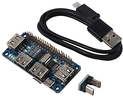 Uinfhyknd 4 Ports, USB-Hub, für 3/2 / Zero W / Uart-Karte für serielles Debugging, kompatibel mit USB 2.0/1.1