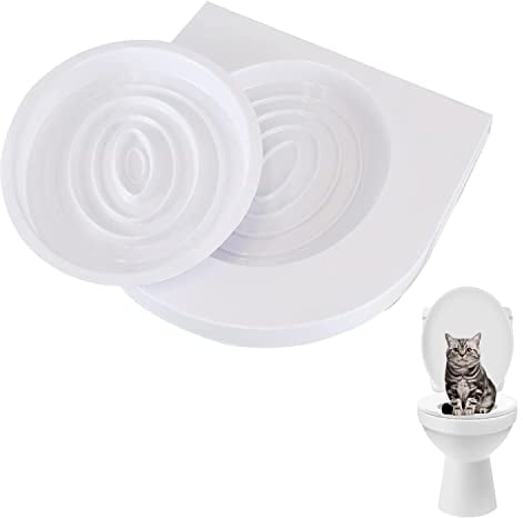 Cat Toilet Training Seat Hygienic Cat and Kitten Toilet Training Seat Litter Tray Box Kit Pet Kitten Potty Train System Cat Nip With Step By Step Training Guide Odourless Hygienic Cat Toilet Tray