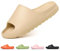 Jesindr Claquette Hommes Femme Plage Ete Sandales Caoutchouc Pantoufles AntidéRapante Piscine Unisex Epaisse Confort Foam Slides, Beige, 38 EU