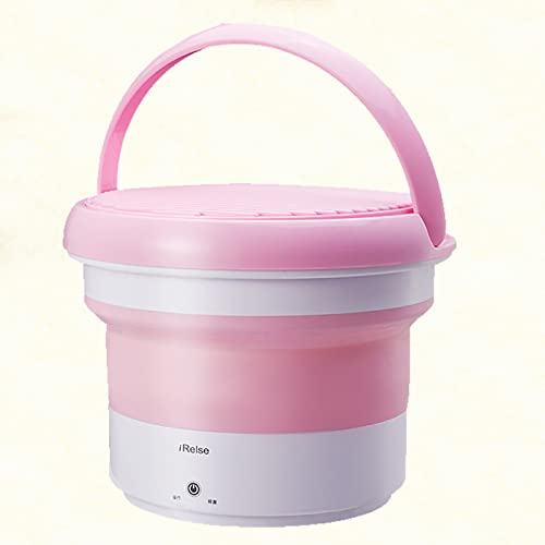 Samnuerly Mini Lavatrice Pieghevole per Beauty Blender Lavatrice da Tavolo per Appartamenti, dormitorio, Campeggio, Blu (Rosa)