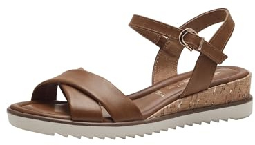 Tamaris sandale femme à talon compensé brun 38 EU