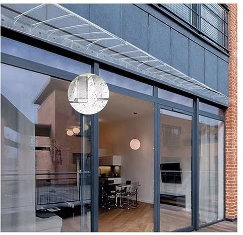Unsichtbares Tür- und Fensterdach, UV-Schutz, regen- und schneebeständiges Haustür-Baldachin, Polycarbonat-Baldachin für Balkonfenster, Hauseingang, Regenschutz ( Size : 50*400cm/19.6*157.4in )