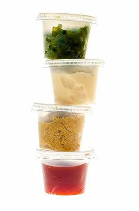 Pro DP 1000 Dressingbecher Saucen Dip Wasabi Cups Soßenbecher klar PP recycelbar versch. Größen wählbar - Inkl. VerpackG in D (30ml Ø45mm 32mm hoch)